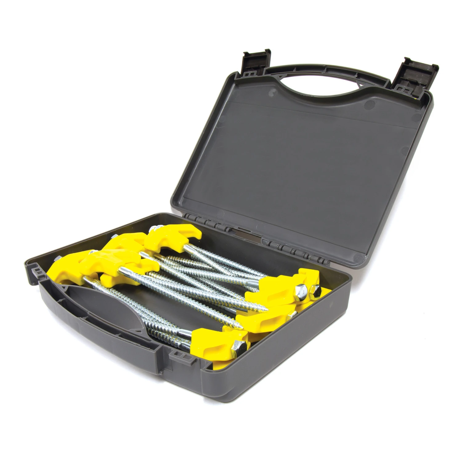 Oztrail Galvanised Steel Screw Peg 16 Piece Set 2 Oztrail Galvanised Steel Screw Peg 16 Piece Set