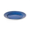 Campfire 26cm Enamel Flat Plate - Blue W/ Stainless Steel Rim -Camping Gear Sale 727078