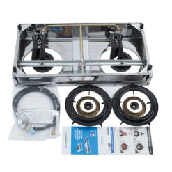 Companion Double Burner Wok Cooker Stove 17 Companion Double Burner Wok Cooker Stove -Camping Gear Sale DC200 09 6