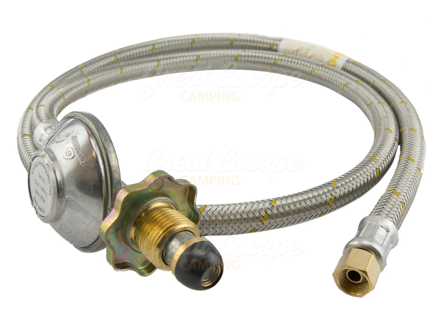 Companion Gas Hose And Regulator 1/4BSPF 1.2m Long 3 Companion Gas Hose And Regulator 1/4BSPF 1.2m Long