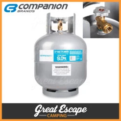 Companion 9kg LCC27 Gas Cylinder POL - Grade 2 -Camping Gear Sale POL900C 3