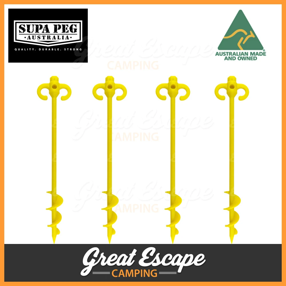 Supa-Peg 500mm Beach Screw Peg 4 Pack 3 Supa-Peg 500mm Beach Screw Peg 4 Pack